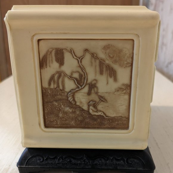 Vtg/Art Deco Asian Jewelry Box w/3 drawers - Used - Picture 4 of 7